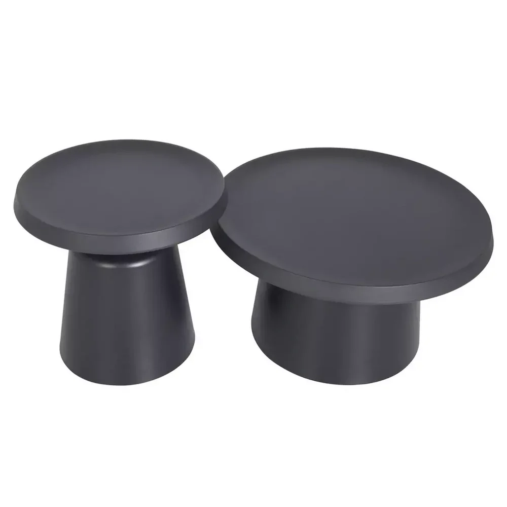 Set 2 masute RODOS, 50x50 cm / 70x40 cm - negru [2]