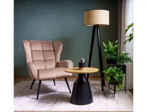 Set 2 mese Itaka ø50/ø70 - stejar artizan/negru [3]