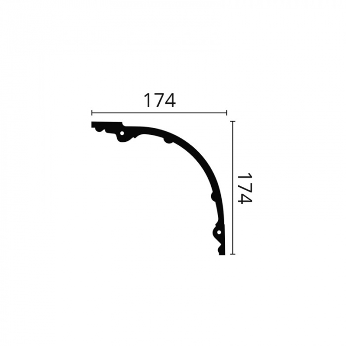 Set colt cornisa decorativa poliuretan Z42 174X174X2000 [2]