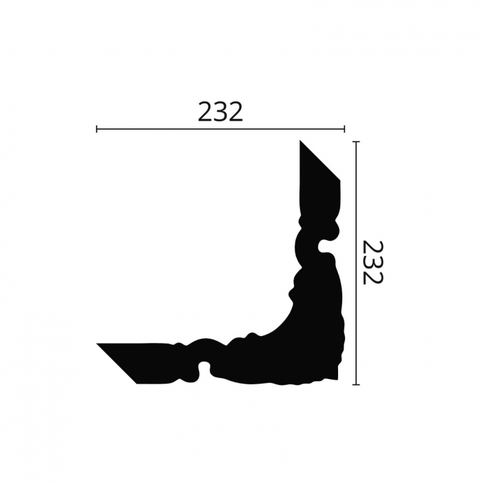 Set coltar decorativ accesoriu Z101 pentru profil Z10 - 4 buc. [2]