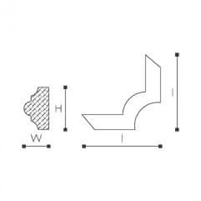 Set coltar decorativ accesoriu Z103 pentru profil Z10 4 buc. [2]