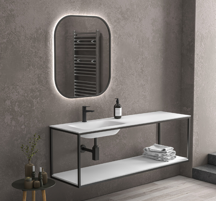 Set de baie NEW SOSPENSO 155 NERO OPACO [1]