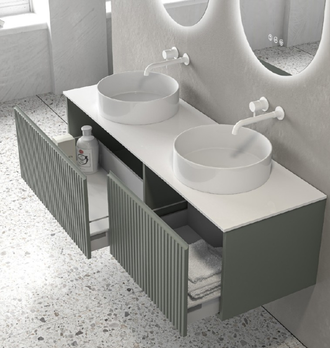 Set mobilier baie KION 140 Cement Green/Reed Green [2]