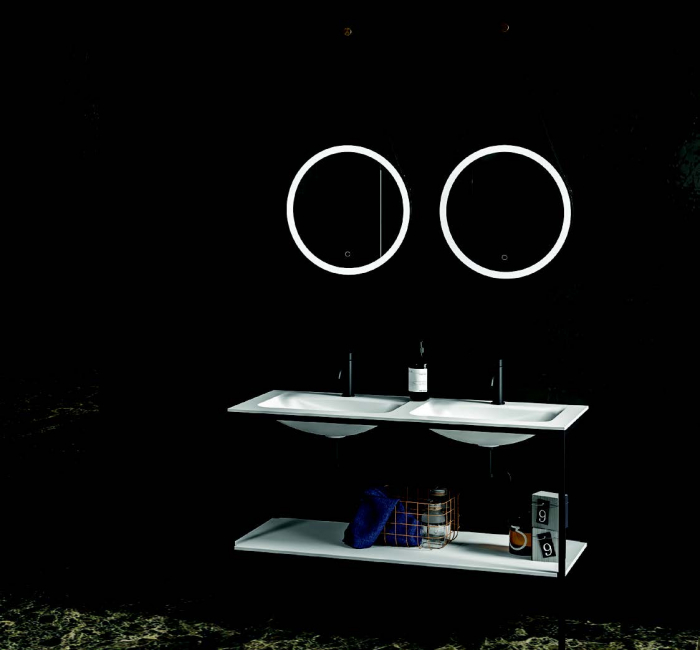Set mobilier baie NEW TERRA 120 NERO OPACO [1]