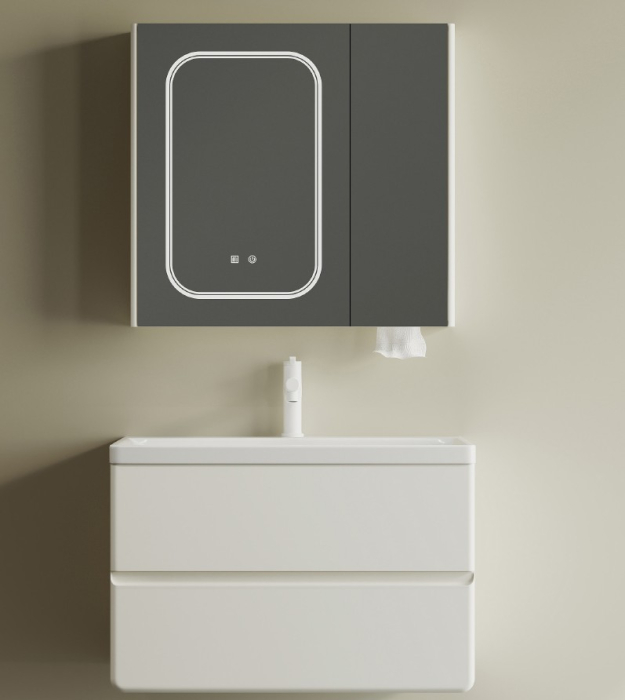 Set mobilier baie SIMPLA 80 - WHITE MATT [2]