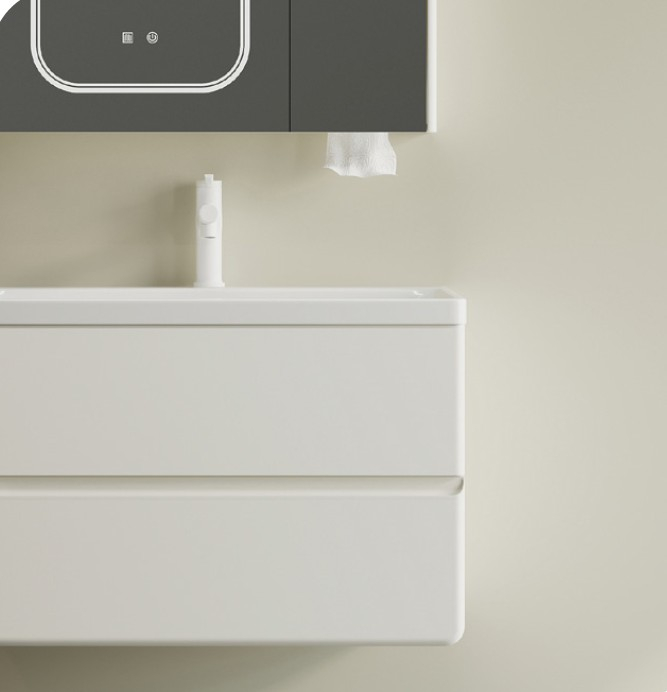 Set mobilier baie SIMPLA 100 - WHITE MATT [2]