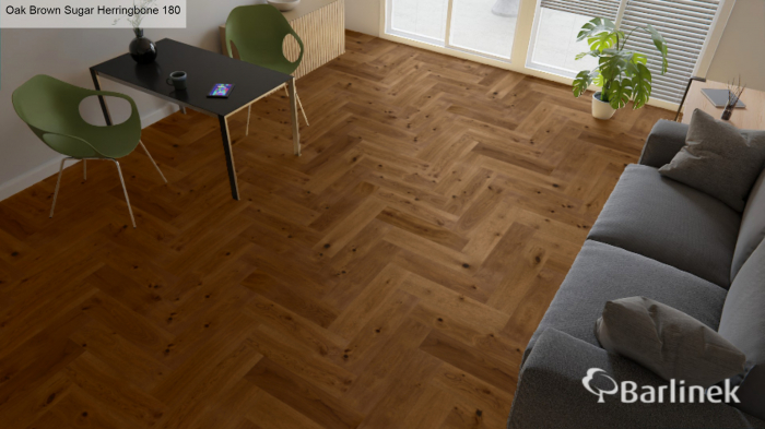 Stejar Brown Sugar Herringbone 180 [3]