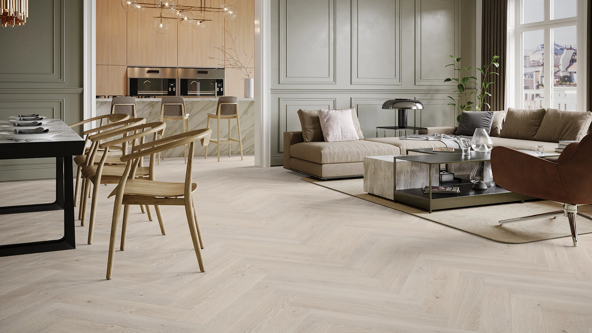 Stejar Pudding Herringbone 130 [2]