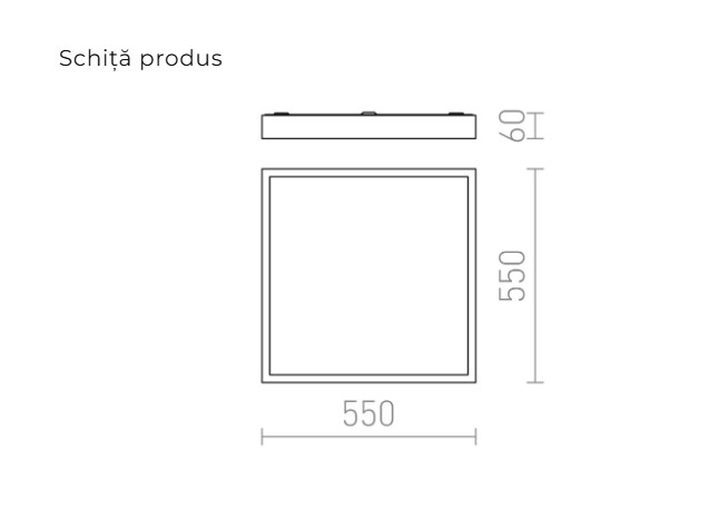 STRUCTURAL LED 55x55 - CORP DE ILUMINAT MONTAT PE TAVAN [3]