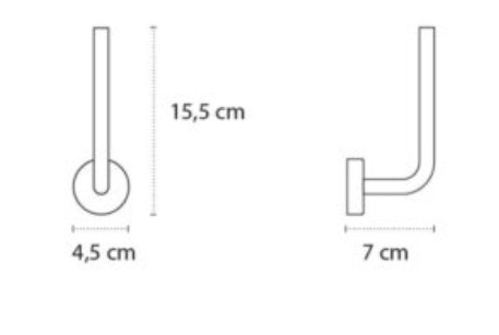 Suport rolă hârtie igienică vertical MODERNO 2409 CROMO [2]