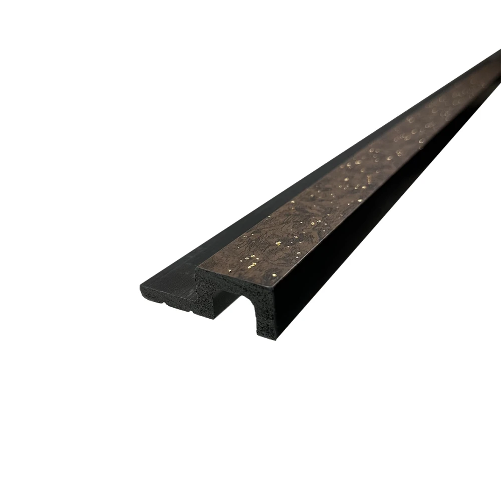 Terminatie Riflaj decorativ, dreapta, lemn inchis, 63,4 mm [2]
