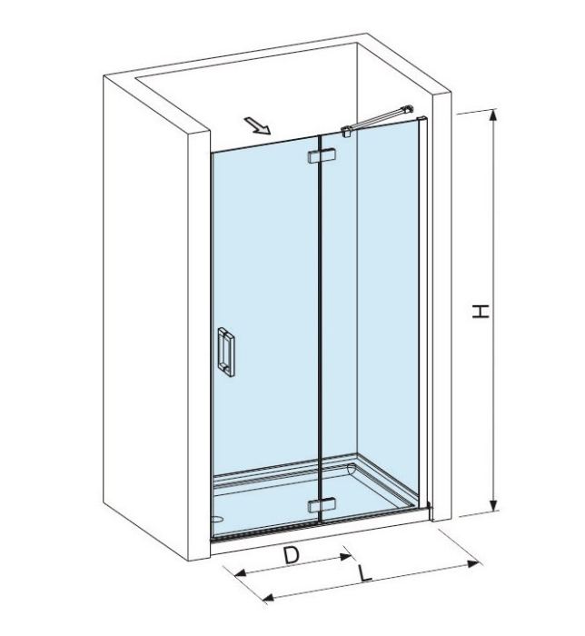 Ușă duș batantă WST 02 [2]