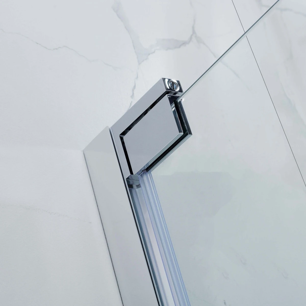 Ușă duș batantă WST 03 - sticla securizata + inox [3]