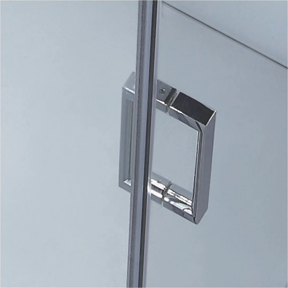 Ușă duș batantă WST 03 - sticla securizata + inox [4]