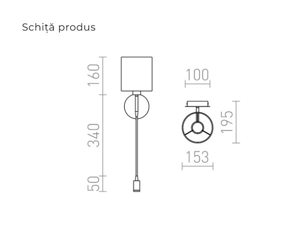 VERSA D E PERETE CU ABAJUR - spot luminos [4]