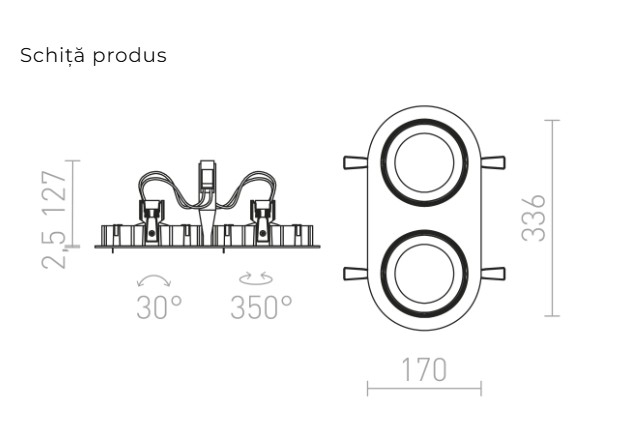 ZIZI II - Corp de iluminat dublu oval încastrat [4]