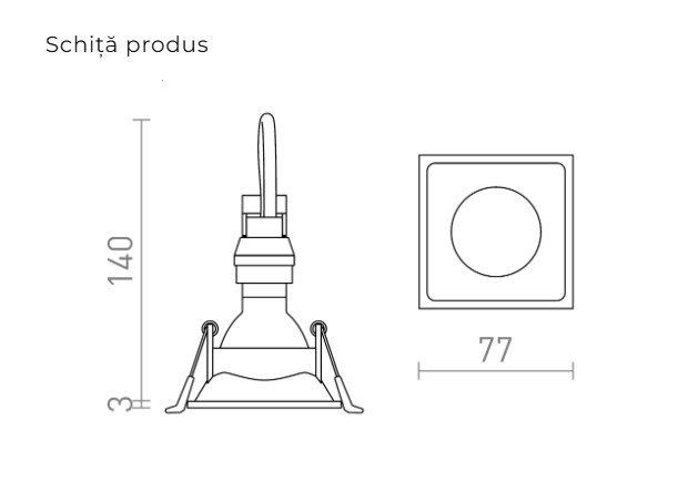 ZURI SQ - Corp de iluminat patrat încastrat [4]