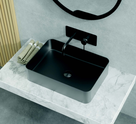 Lavoare baie - 4376F Gun Metal - Vas lavoar 500x350x120mm