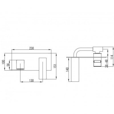 Baterie mixer de perete lavoar - DINKO [1]