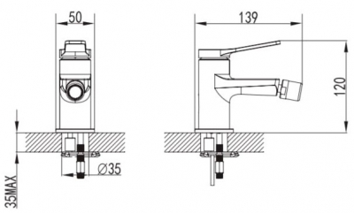 Baterie mixer bideu - ANDARE CROMO [1]