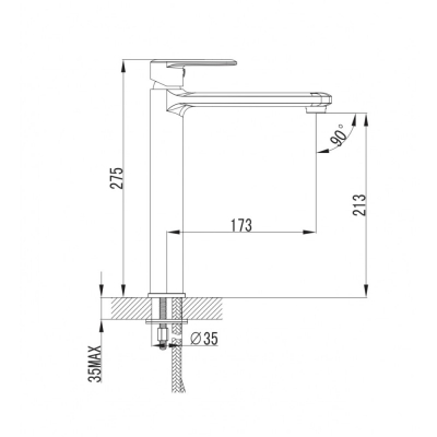 Baterie mixer inalt lavoar - PEARL [1]