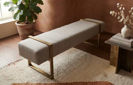 Mobilier D Concept - Banchetă VOGUE – 144 x 40 cm, cadru metalic