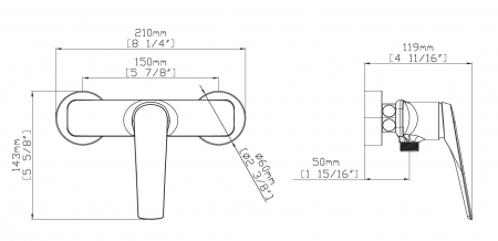 Baterie mixer dus - LEA GUN METAL [1]
