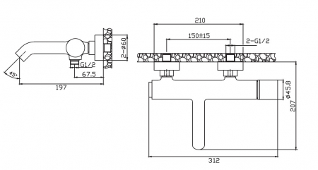 Baterie mixer cada - JOAN MARMO BIANCO [1]