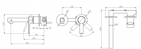 Baterie mixer de perete - TATI [1]