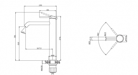 Baterie mixer inalt lavoar - JOAN MARMO CROMO [1]