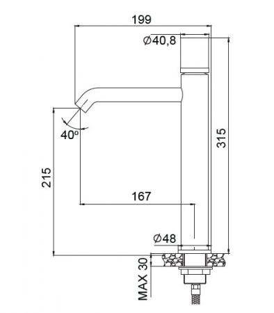 Baterie mixer inalt lavoar - JOAN BRASS PATTERN [1]
