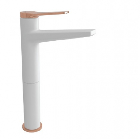 Baterii Lavoar - Baterie mixer inalt lavoar - ANDARE BIANCO ROSE GOLD