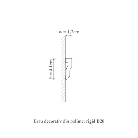 Brâu decorativ B28 – 4.1x1.2x200 cm [1]