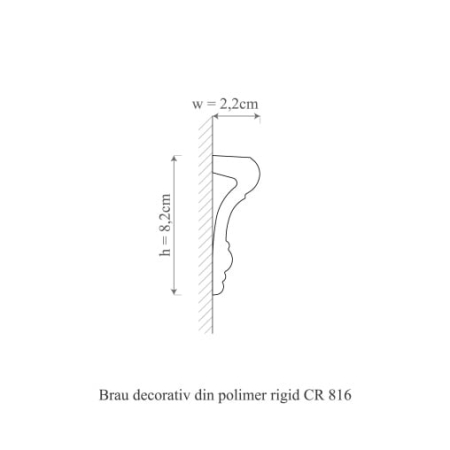Brâu decorativ CR816 – 8.2x2.2x200 cm [1]
