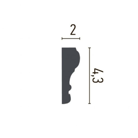 Brau decorativ CR818 - 4.3x2x200 cm [1]