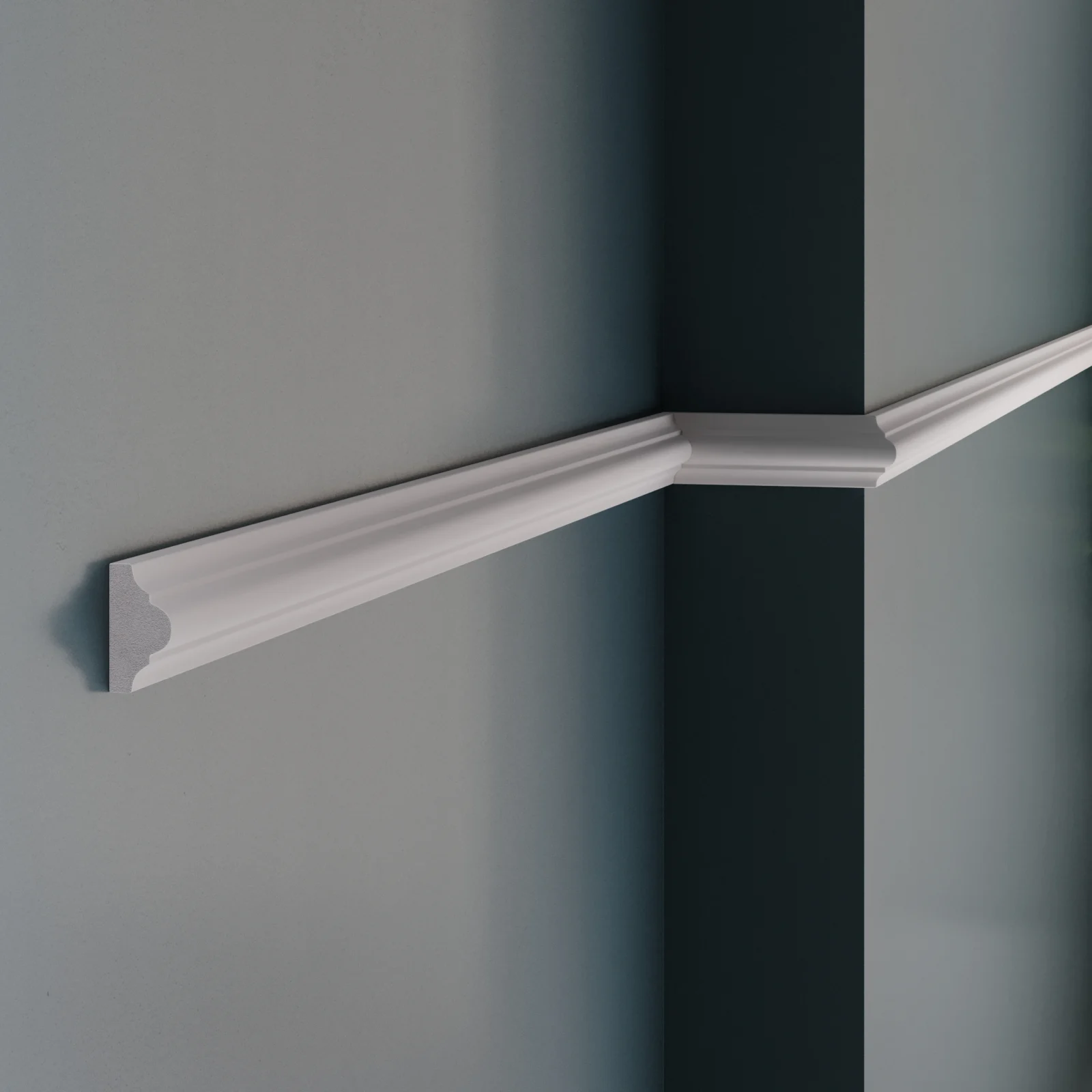 PROFILE DECORATIVE - Brau decorativ din polimer rigid M5 - 4x1.8x200 cm