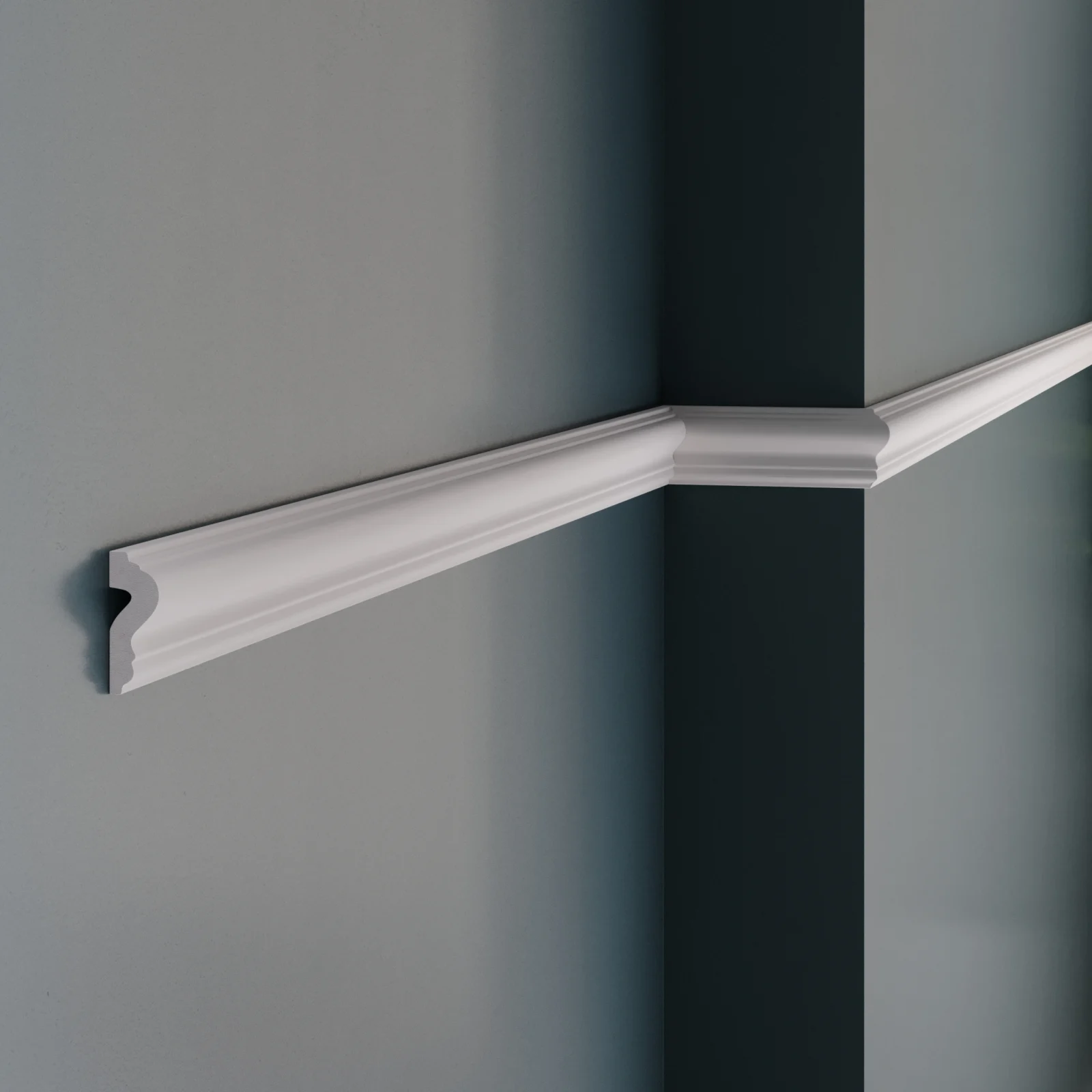 PROFILE DECORATIVE - Brau decorativ din polimer rigid M7 - 4.3x1.6x200 cm