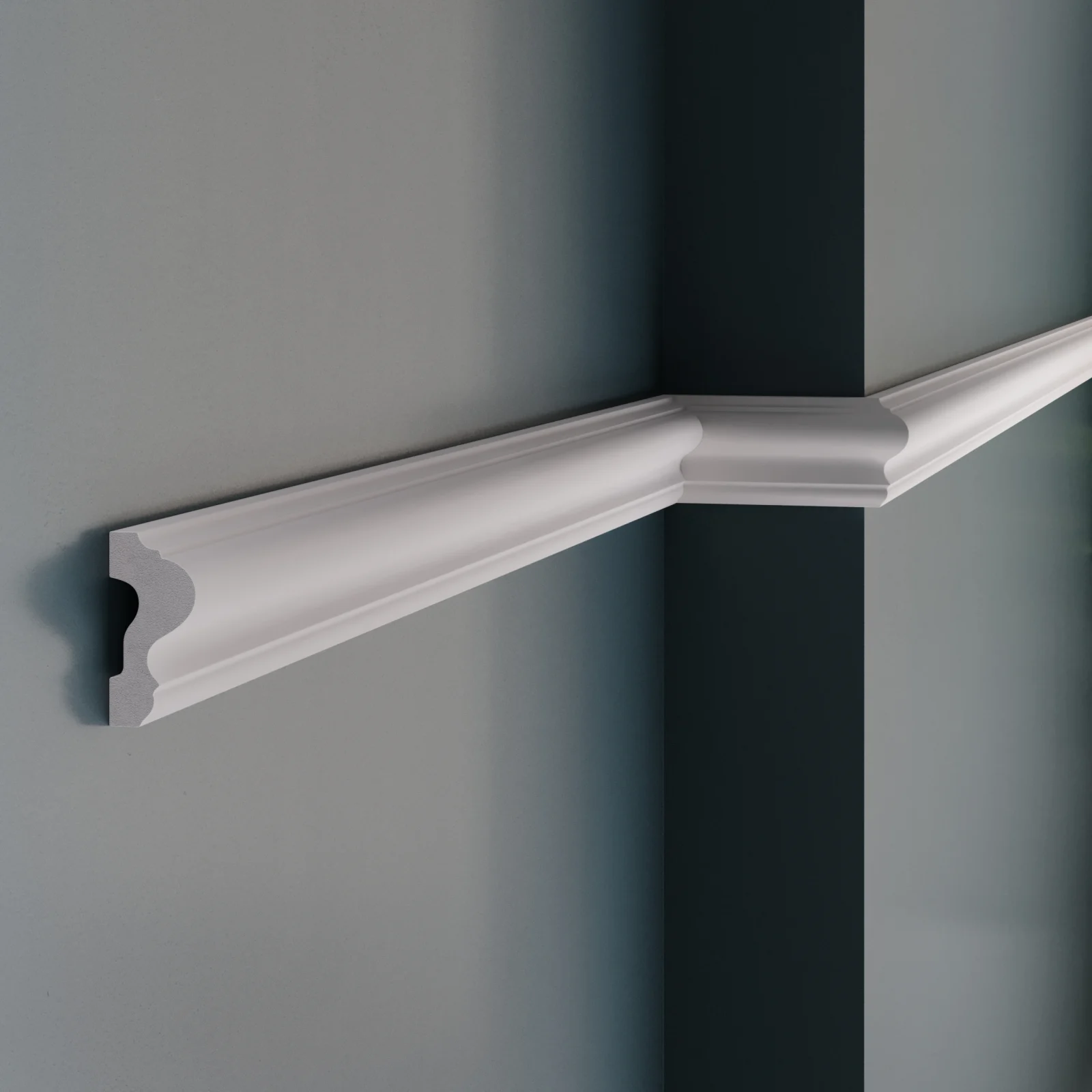 PROFILE DECORATIVE - Brau decorativ din polimer rigid M8 - 6x2.5x200 cm