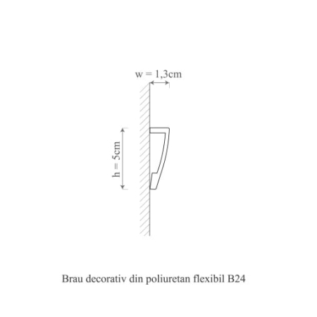 Brau decorativ flex B24F - 5x1.3x200 cm [1]