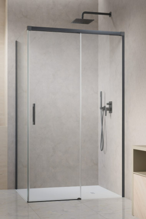 Cabine de dus dreptunghiulare - intrare laterala - Cabina de duș Idea 8 Gun Metal Periat KDJ