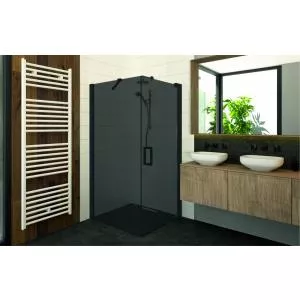 Usa Batanta Dus - Cabina dus WST 03 STICLA FUMURIE, PROFIL NEGRU