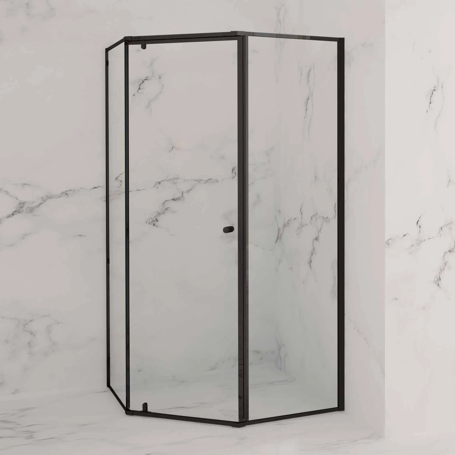 Usa Batanta Dus - Cabina dus WST 06 - STICLA TRANSPARENTA, PROFIL NEGRU