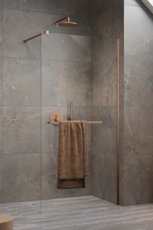 Cabine Walk In - Cabina Modo New II cu port prosop – Cupru Periat