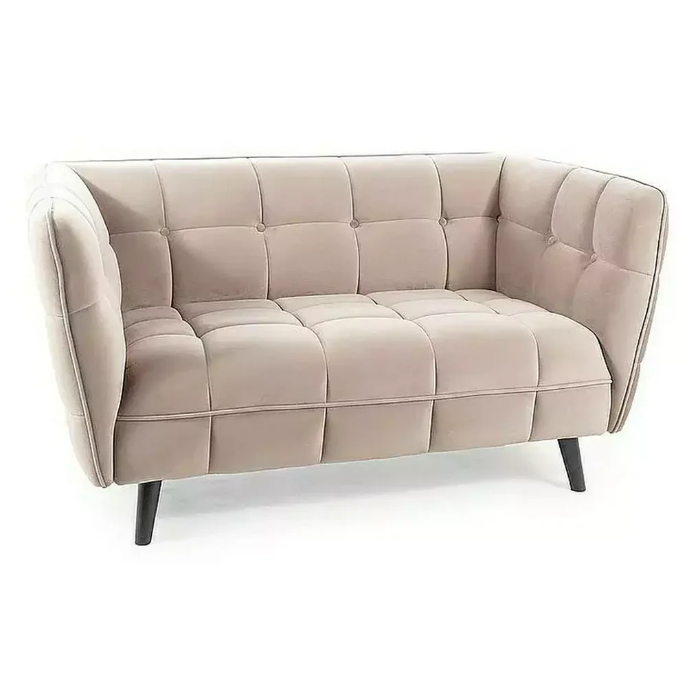 Canapele Signal - Canapea Castello 2, catifea bej, 145x85x78 cm