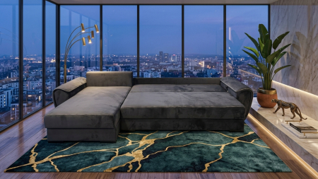 Colectia ANKARA - Canapea extensibilă ANKARA – 3 locuri + insulă, 352 x 185 cm, extensie 190 x 153 cm
