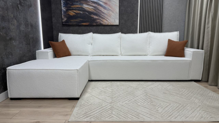 Mobilier D Concept - Canapea extensibila BOSTON 3 locuri + insula, 285x193 cm, extensie 160x153 cm