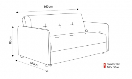 Canapea extensibila Huston [3]