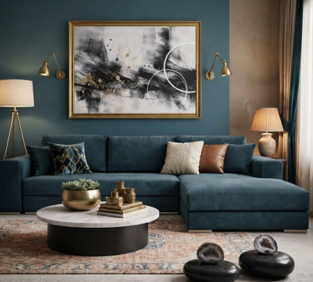 Canapele - Canapea extensibilă IRINAS – 2 locuri + insulă, 300x170 cm, extensie 160x153 cm