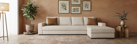 Canapele - Canapea extensibilă PEPA – 3 locuri + insulă, 300x180 cm, extensie 190x153 cm