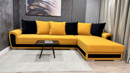 Colectia ROMA - Canapea extensibilă ROMA – 3 locuri + insulă, 337x195 cm, extensie 190x153 cm